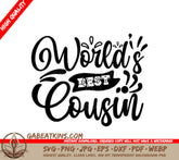 Worlds Best Cousin SVG -  Design SVG